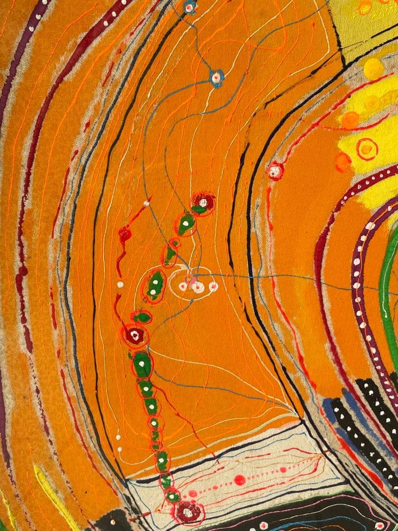 有方敏郎 mandara 油彩 抽象画 宇宙 銀河　太陽系 波紋　現代アート