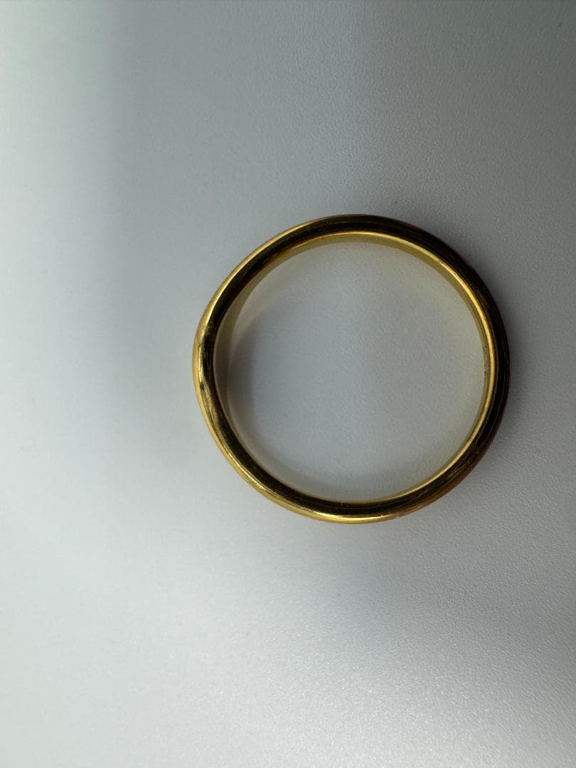 K18ゴールドリング シンプル波型1.17g/11号