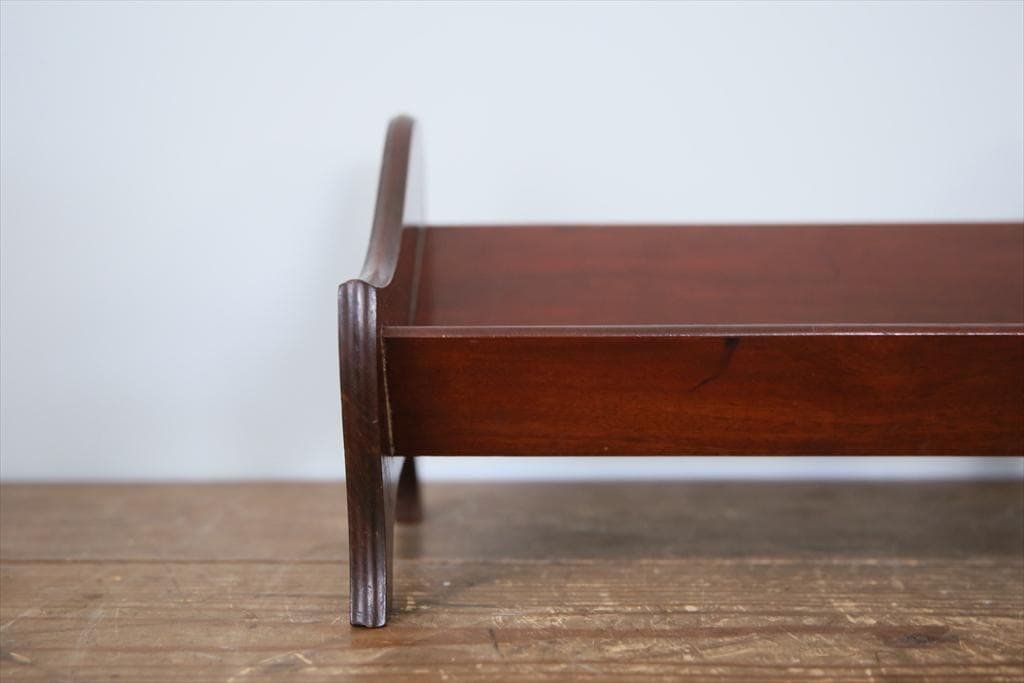 英国アンティーク木製ブックシェルフ/ブックスタンド/本棚マガジンラック89-14