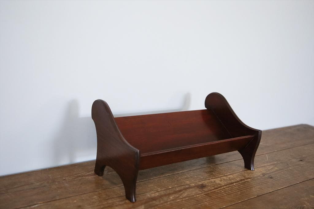 英国アンティーク木製ブックシェルフ/ブックスタンド/本棚マガジンラック89-14