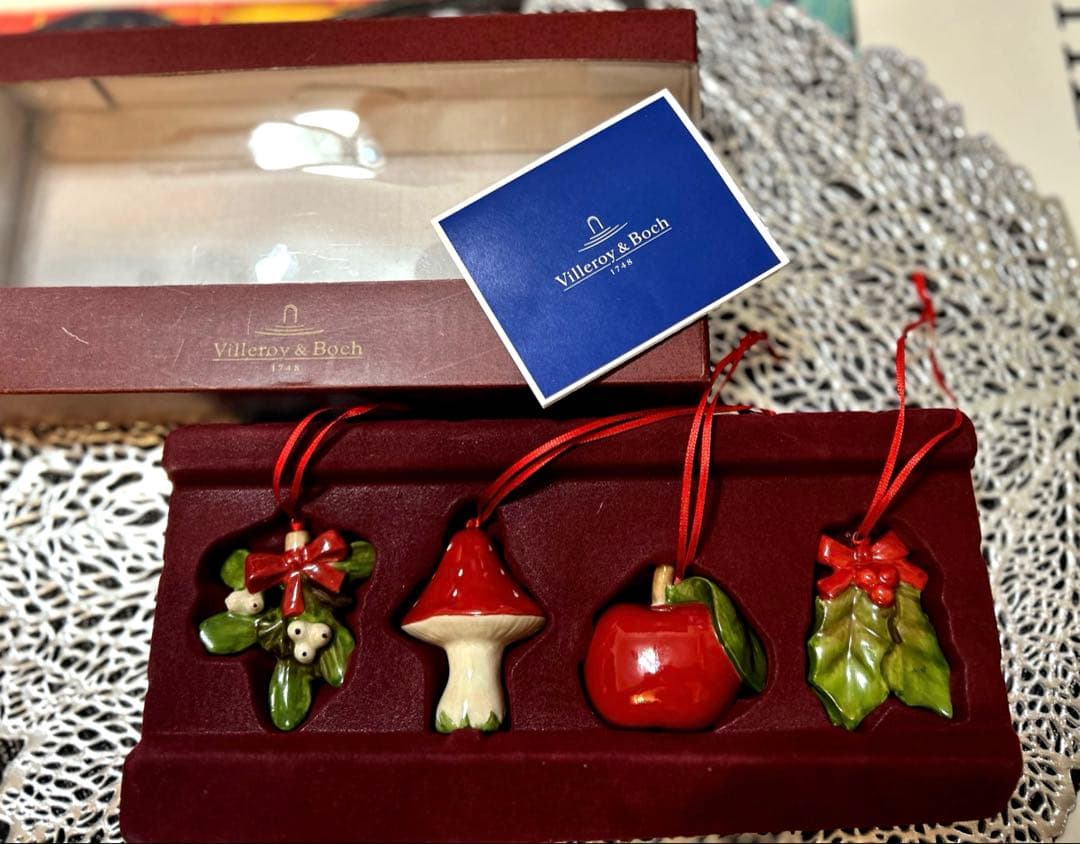 【新品】❤︎希少❤︎ヴィレロイ&ボッホ★クリスマスオーナメント★4個セット Villeroy&Boch（ビレロイアンドボッホ） 並行輸入品 ビレロイ＆ボッホ