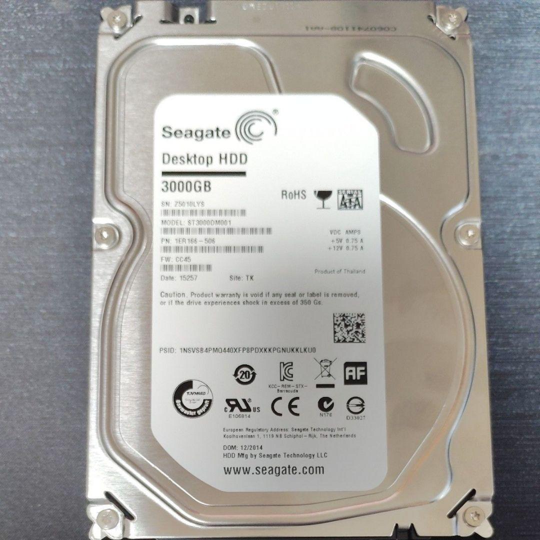 Seagate HDD 3TB ST3000DM001 内蔵 ④1354時間 - メルカリ