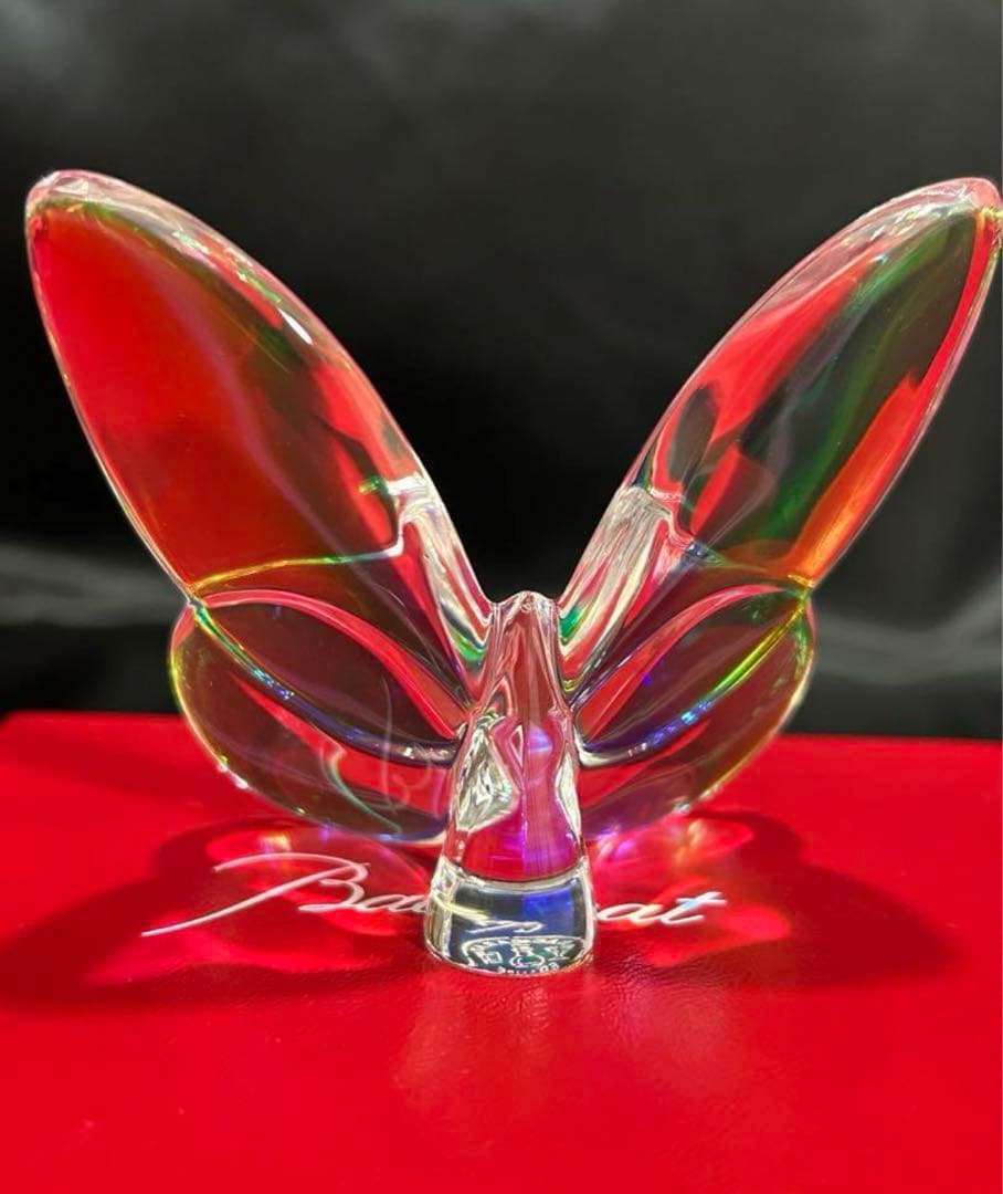 バカラ ラッキーバタフライ クリスタルガラス イリゼクリア オーロラ