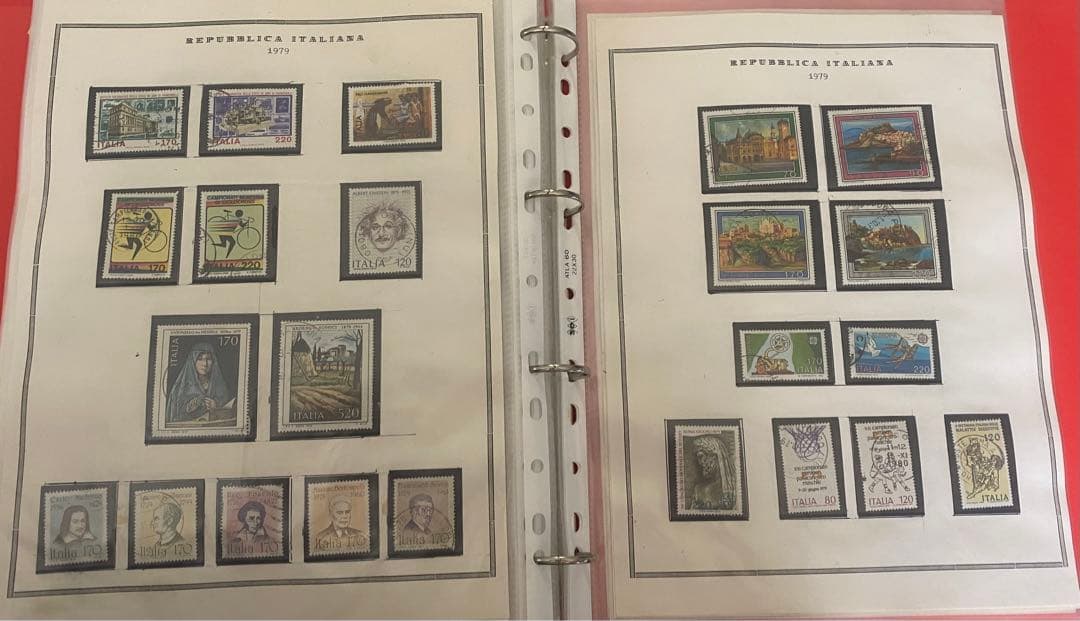 (N38) 切手コレクション イタリアの238切手