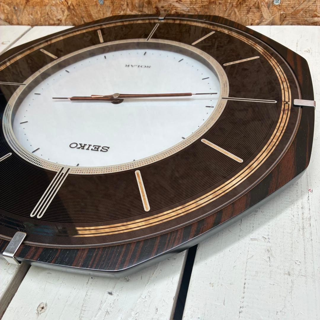 0650 SEIKO SF502B 電波ソーラークロック　掛時計　電波時計