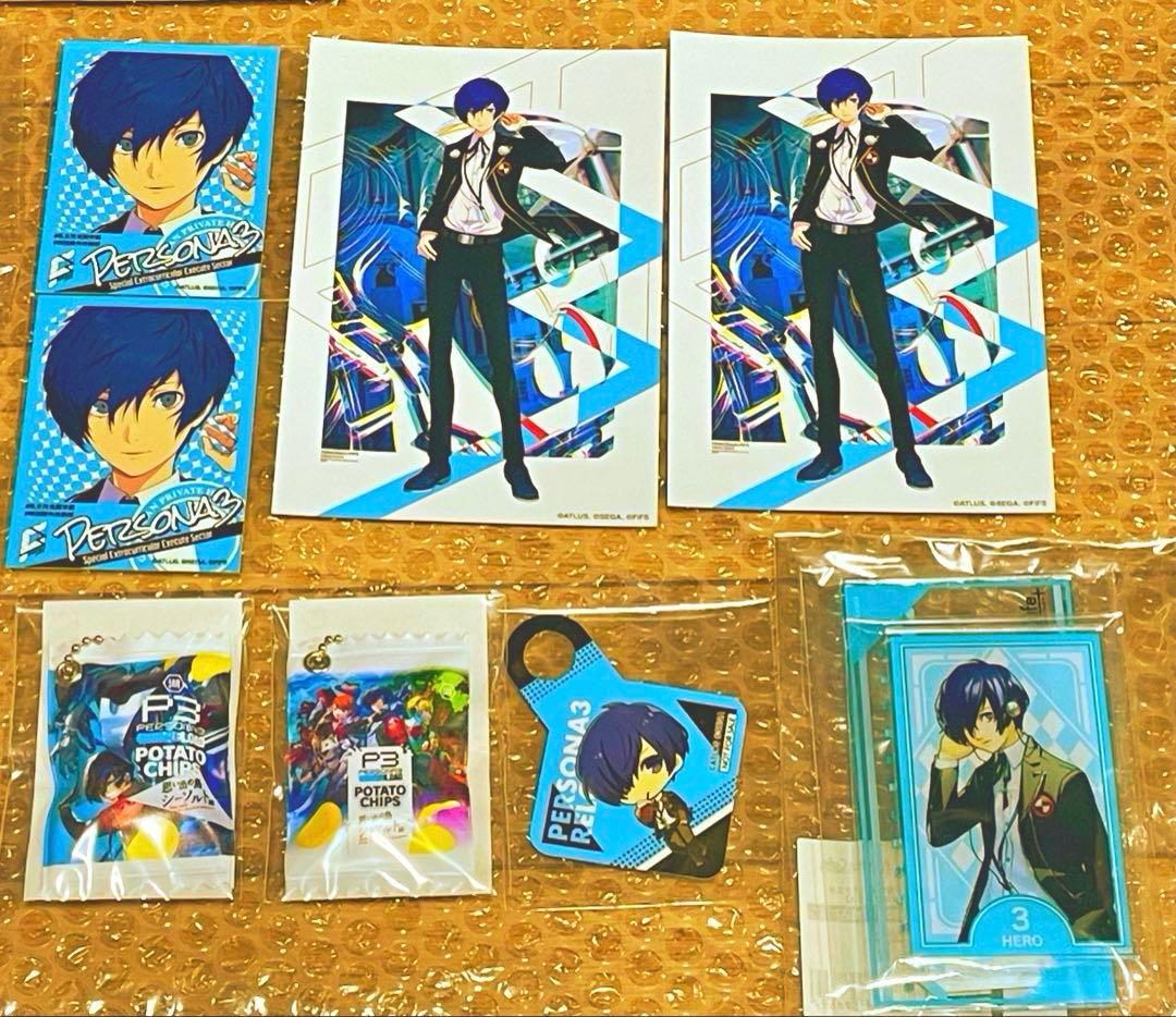 新品　ペルソナ3 主人公　結城理　アイギス　FIFS 缶バッジ　アクリルブロック