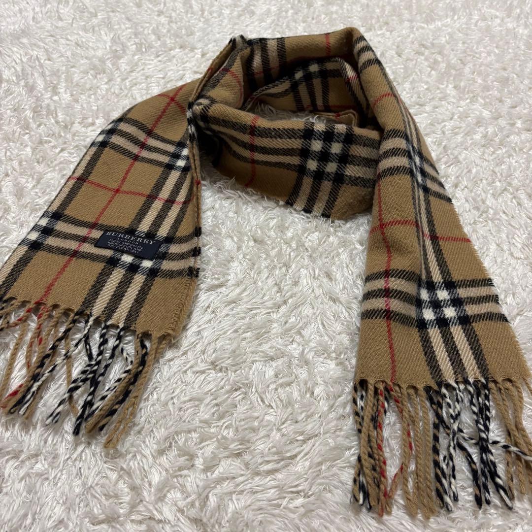 イングランド製 BURBERRY London ノバチェック マフラー ベージュ