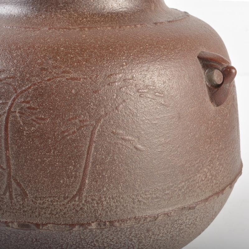 人間国宝 釜師 高橋敬典作 浜松地文真形釜 鉄釜 共箱 M 5167A - メルカリ