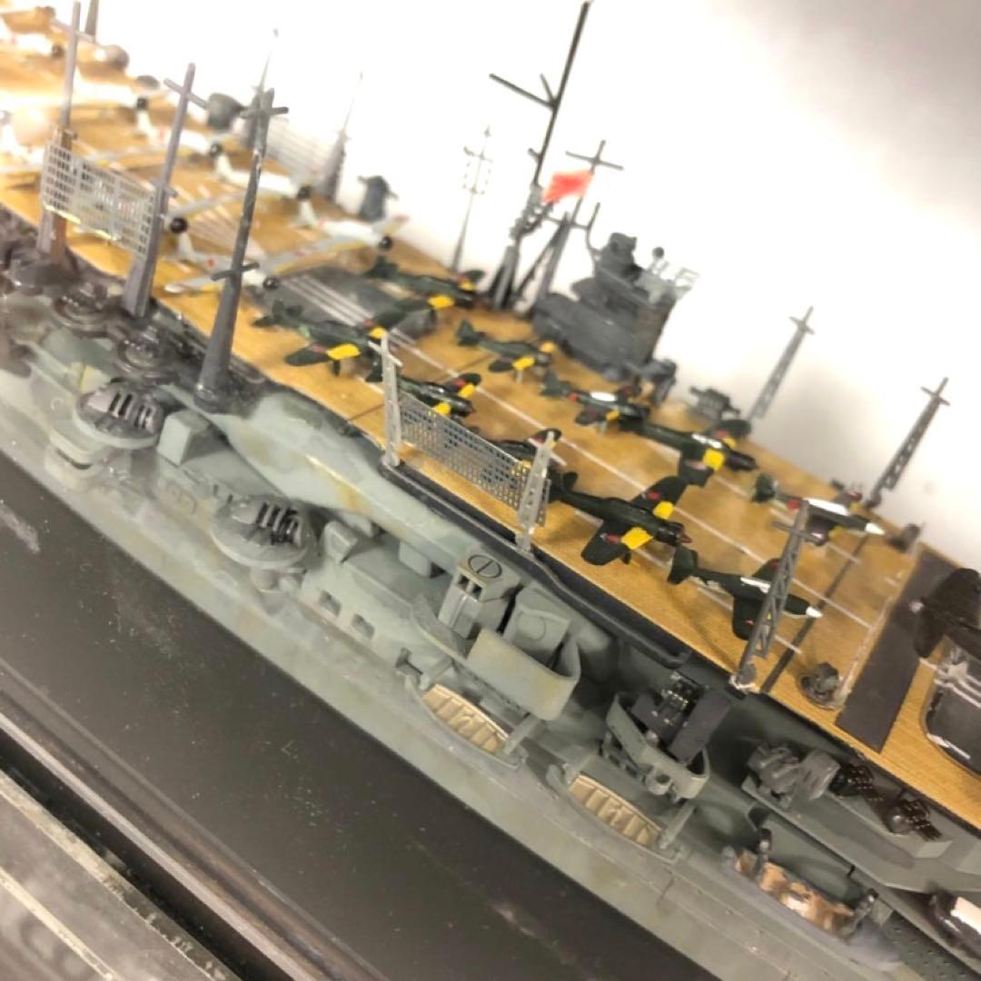 艦船模型セット アクリルケース付 空母 プラモデル 完成品 コレクション