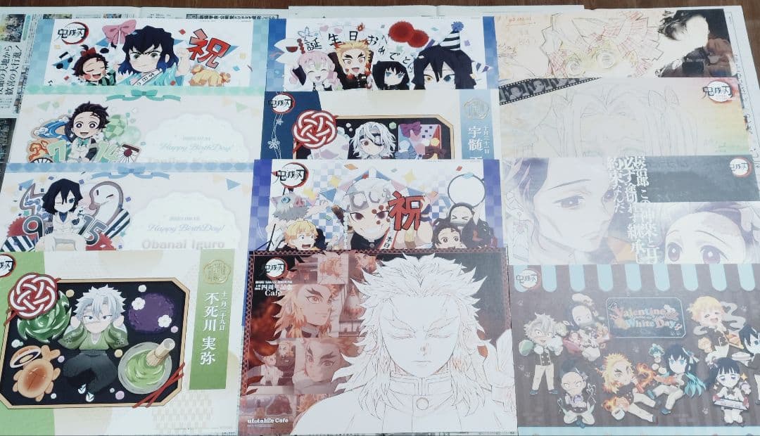 鬼滅の刃　カフェ　ダイニング　ランチョンマット86枚まとめ売り　義勇　実弥他