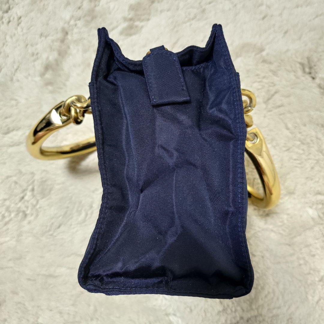 PRADA トライアングルロゴ ミニハンドバッグ ブラック ゴールド