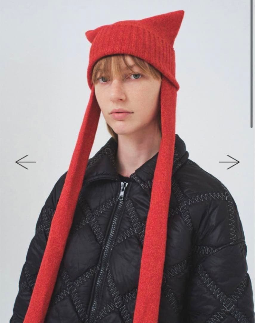 soduk スドーク フラットニットキャップ猫耳