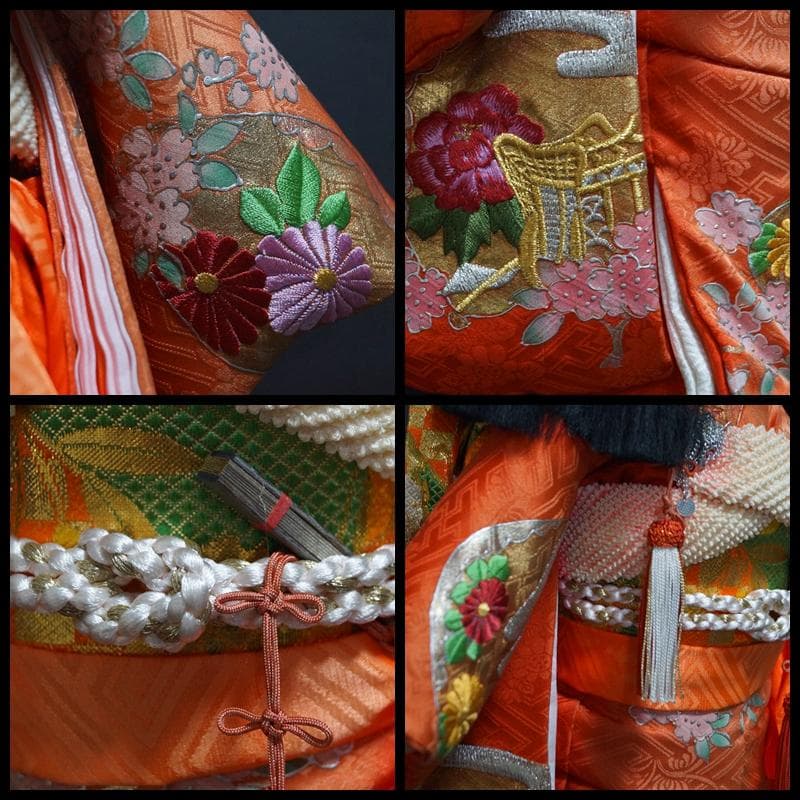 京都 市松人形(尺二)頭師「熊倉聖祥」京人形司「洛齊」作 美品