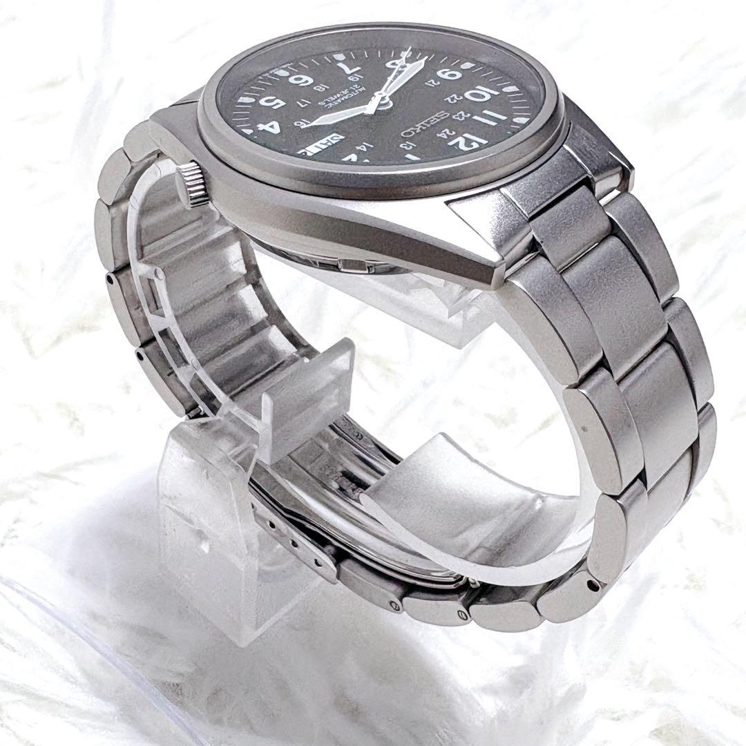 SEIKO セイコー ミリタリー 自動巻き 裏スケルトン デイデイト 21石