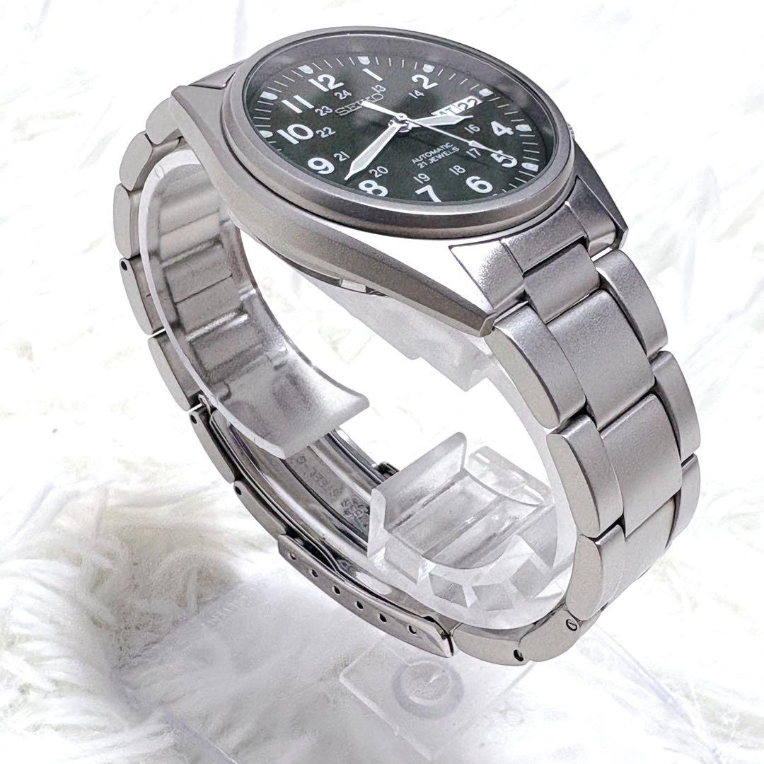 SEIKO セイコー ミリタリー 自動巻き 裏スケルトン デイデイト 21石