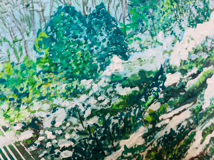 造形画 漆喰画 額付き 送料込