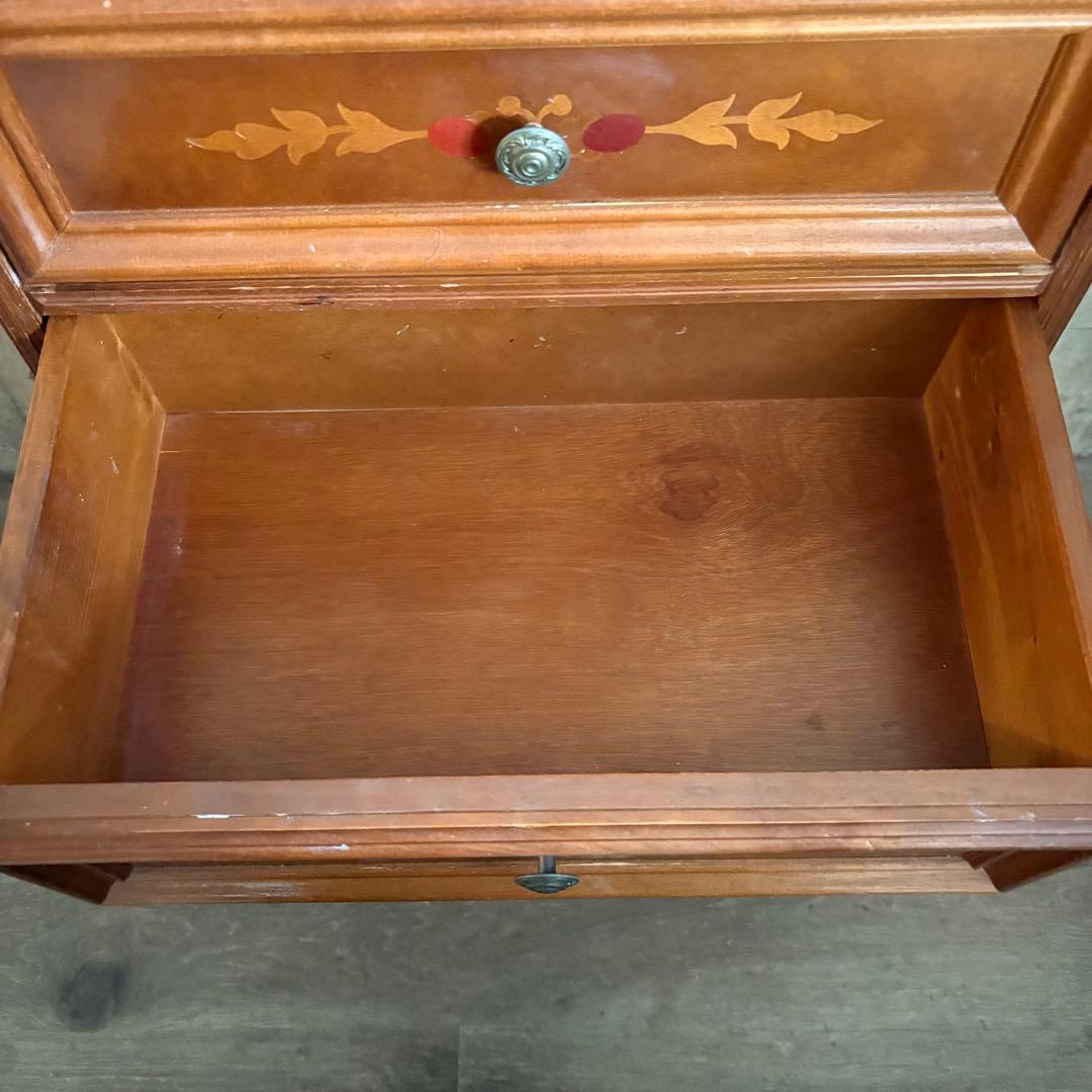 イタリア 象嵌7段チェスト ミドルチェスト ヴィンテージ