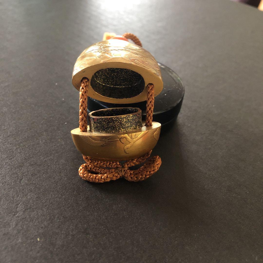 期間限定　お値下げ中　小印籠　龍　金蒔絵　アンティーク