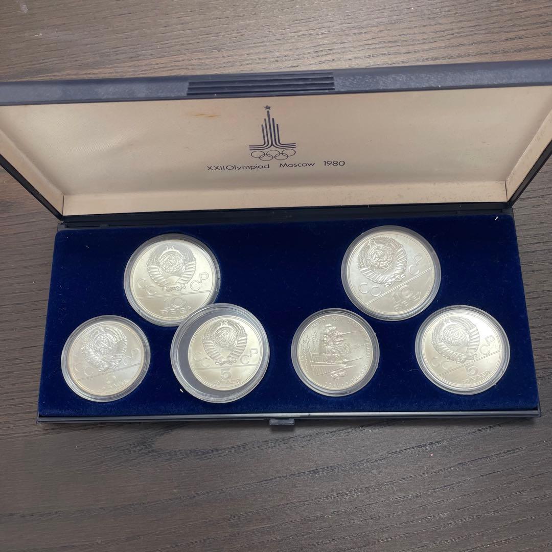 1980年 モスクワオリンピック 記念銀貨 貨幣 6枚セット 銀貨 - メルカリ