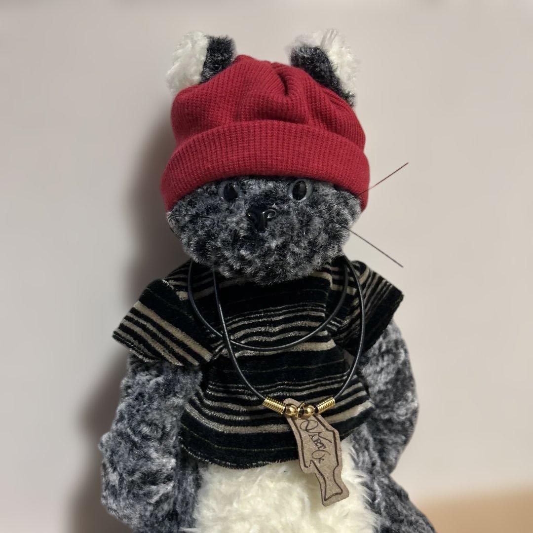 ねこのアート ハンドメイドぬいぐるみ 超希少 90sヴィンテージ タグ付き