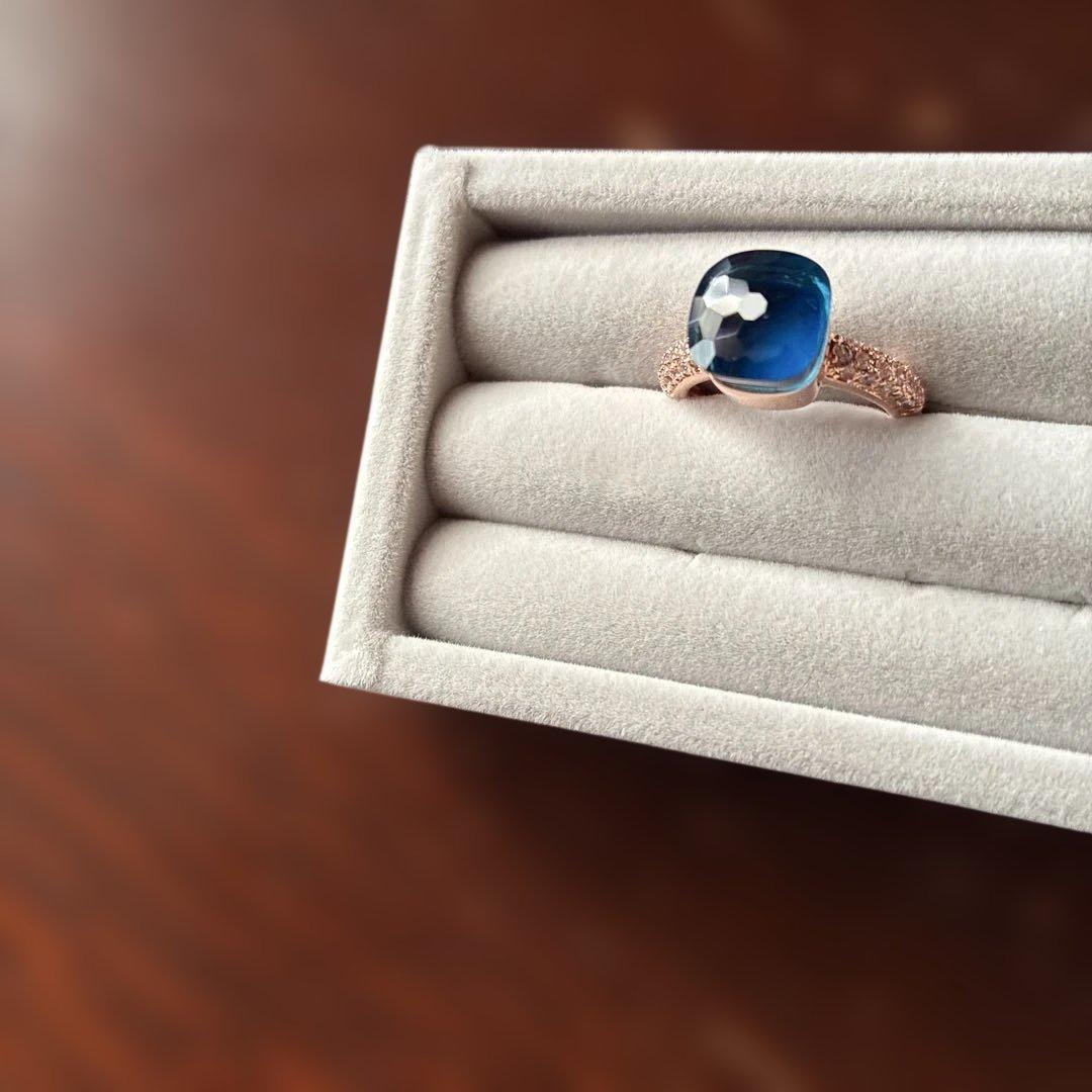 ②タイプ　ブルー　パープル　パヴェ付きリング　ポメラート好き