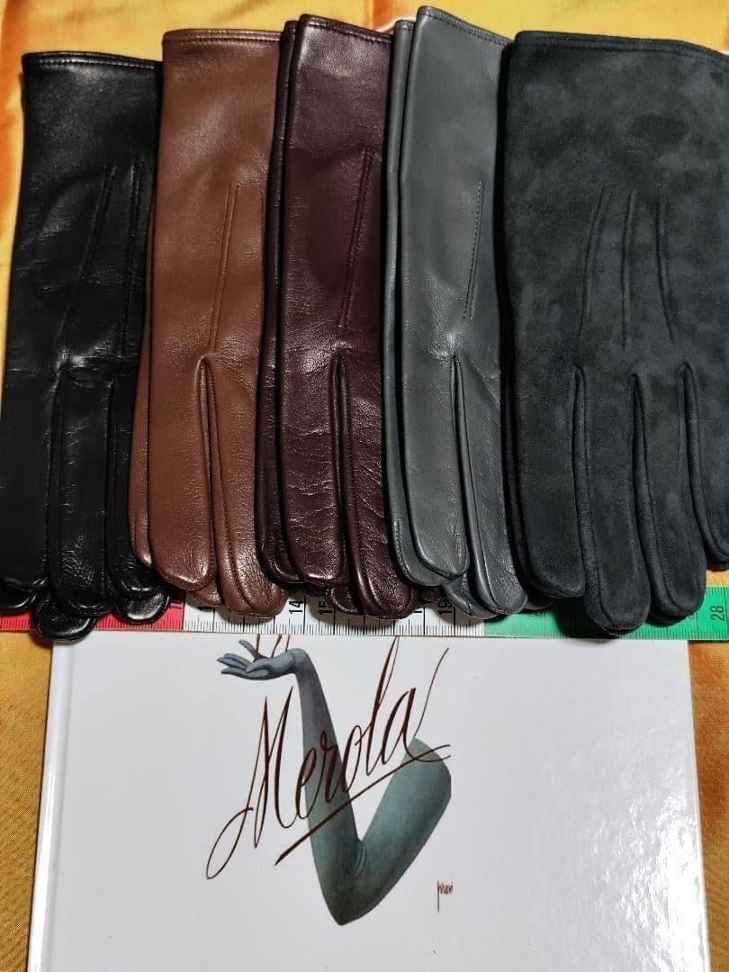 一部完売 メローラ ナッパ黒 ライニングなし グローブ 革手袋 MEROLA