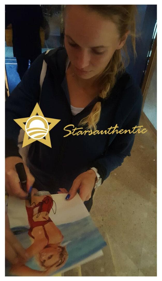 直筆サイン入り写真 キャロライン・ウォズニアッキ テニス デンマーク