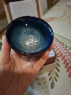 12個シルバー天目盞 茶碗 抹茶碗 建盞和食器 酒器