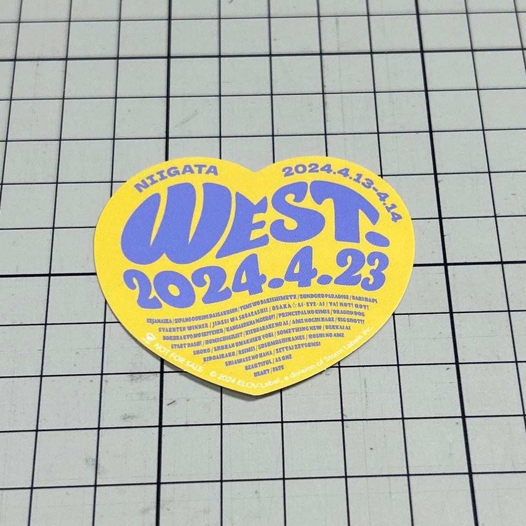 WEST. AWARD 会場限定ステッカー 新潟 WEST. AWARD 会場限定