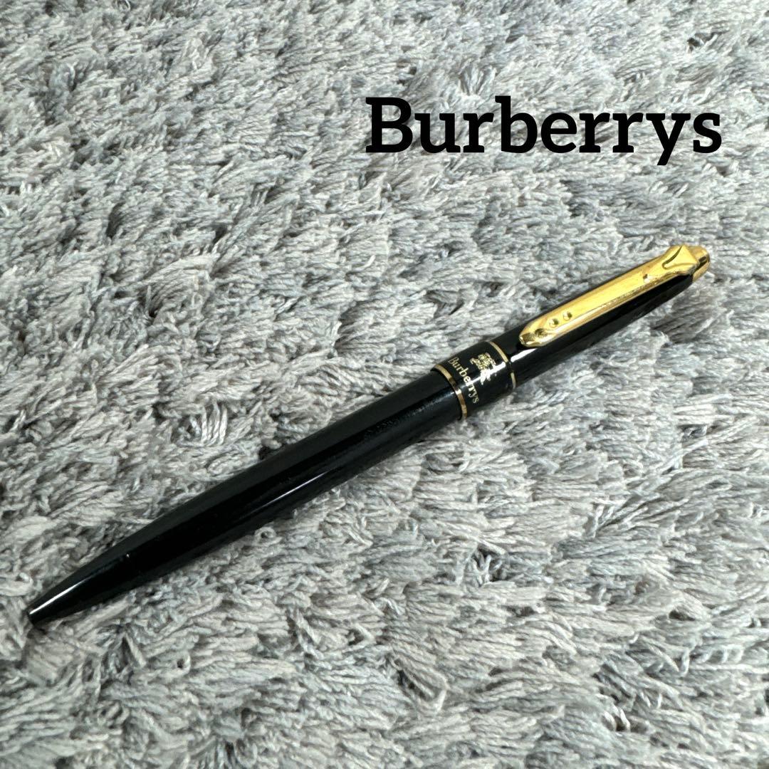 Burberrys バーバリーズ ボールペン ブラック × ゴールド ロゴ入り