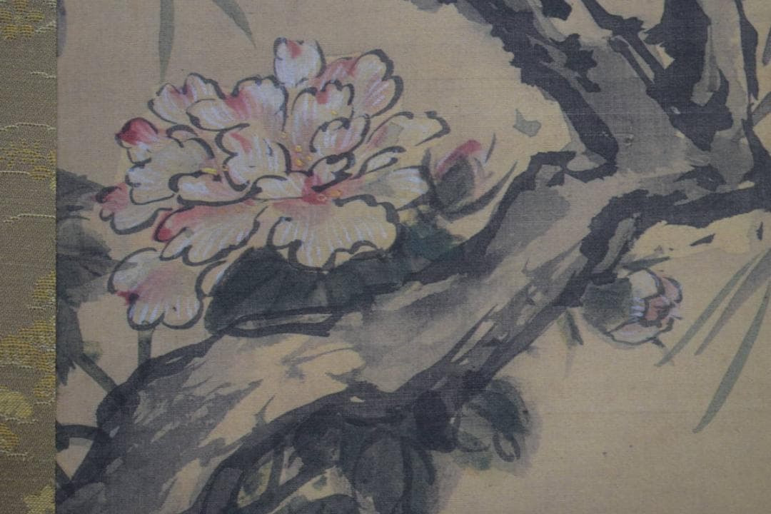 複製/谷文晁/花鳥図/工芸/2-2/布袋屋掛軸HJ-46