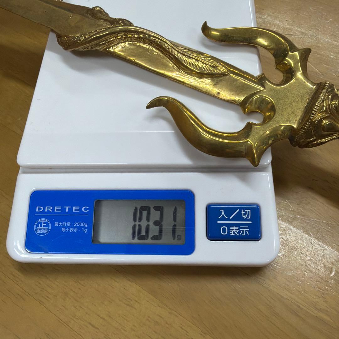 真鍮製倶利伽羅不動尊装飾品