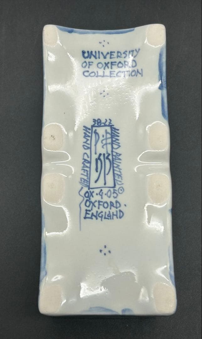 陶器 イギリス オックスフォード製 デボラ・シアーズ 花瓶 花器 手描き