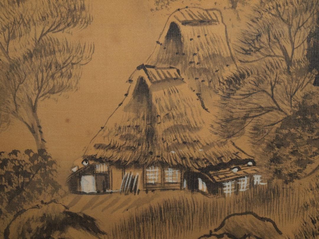 民間仕入れ品 中国清時代青沢作 掛け軸 肉筆絵 人物図 AK2159A9-2