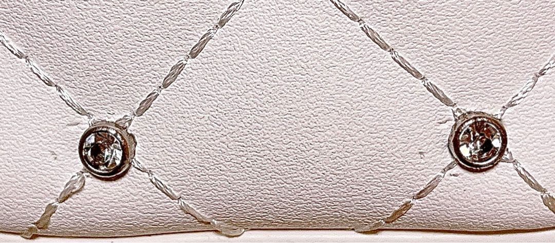 Darichダーリッチ キルティングビジュースクエアミニバッグ バニティホワイト