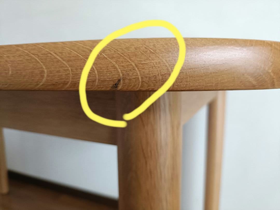 【一時値下げ】無印良品 無垢材テーブル・楕円・オーク材 4人掛け