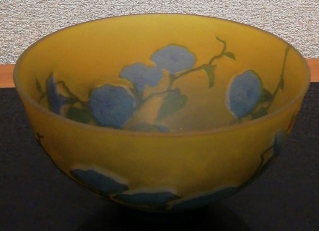 亀井浩美作 幻彩琳 朝顔文 茶碗 共箱 栞付 茶道具