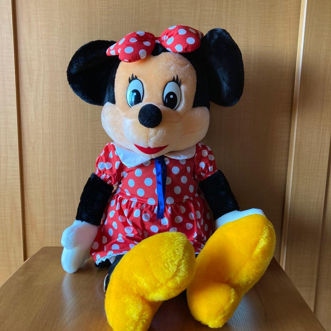 昭和レトロ】ミニー マウス 特大サイズ ミニーちゃん ぬいぐるみ