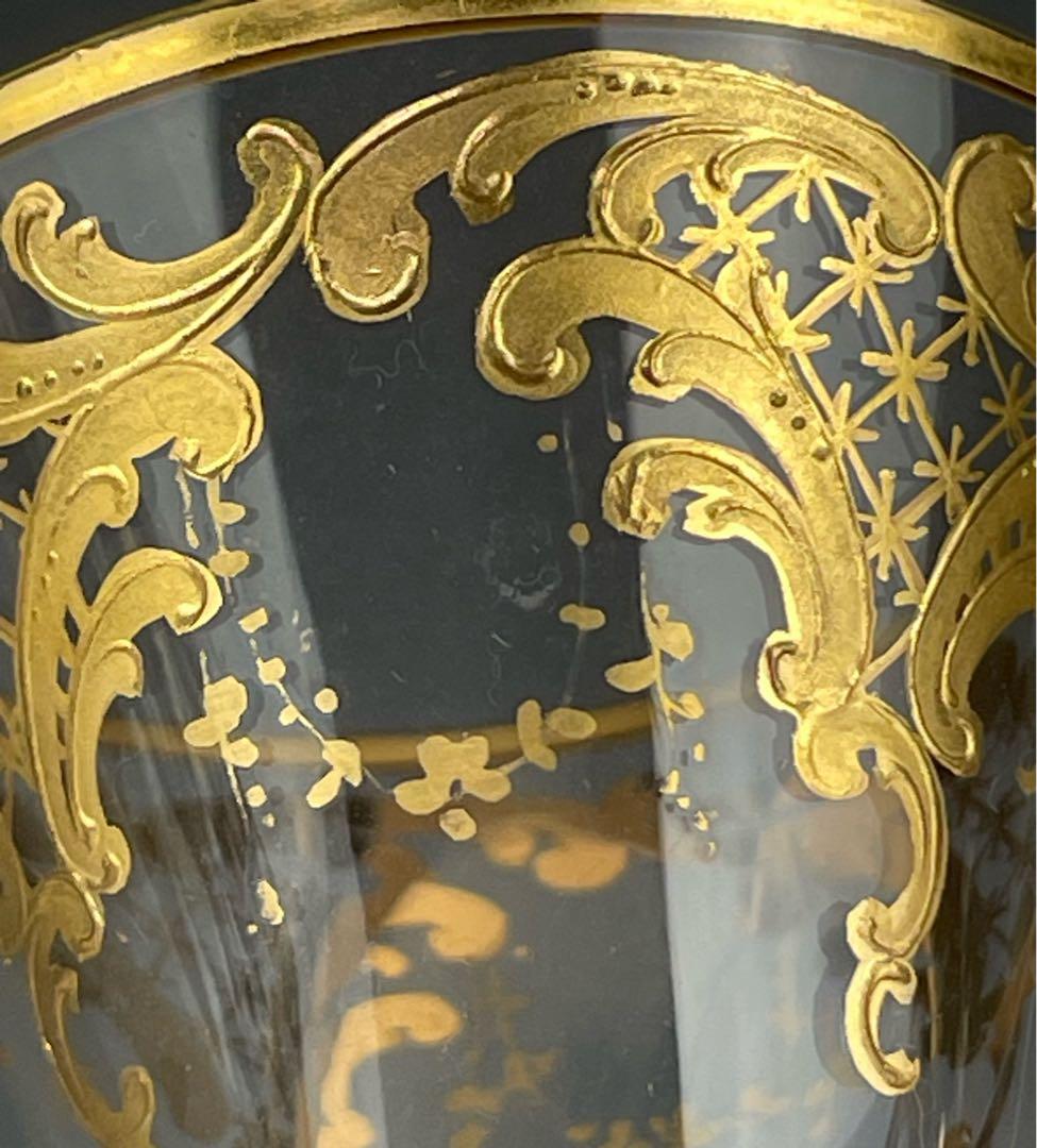 美品】モーゼル 金彩 ショットグラス リキュール 2客セット スプレン