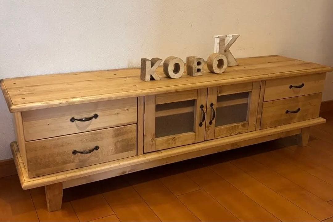 テレビ台 AVボード ハンドメイド120cmサイズ パイン無垢材 - メルカリ