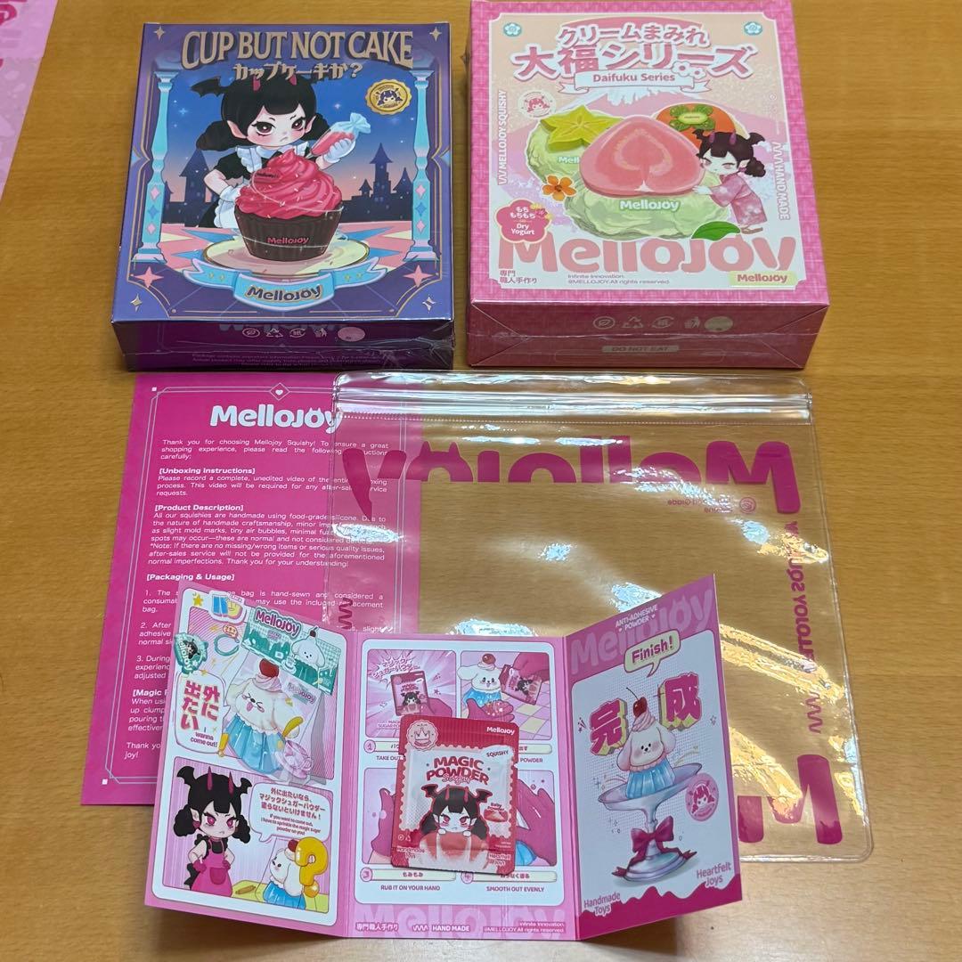 【未開封発送】mellojoy メロジョイ　大福　カップケーキ　スクイーズ