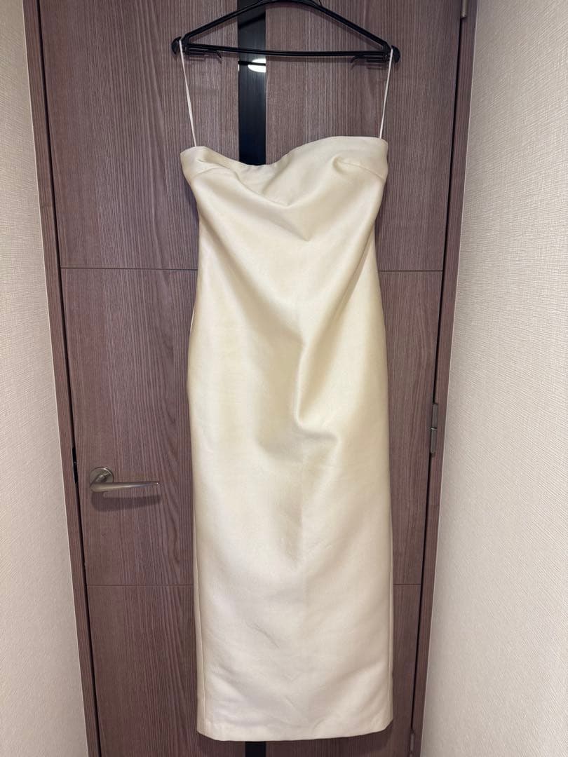 HUONG アイボリーシフォンロングドレス