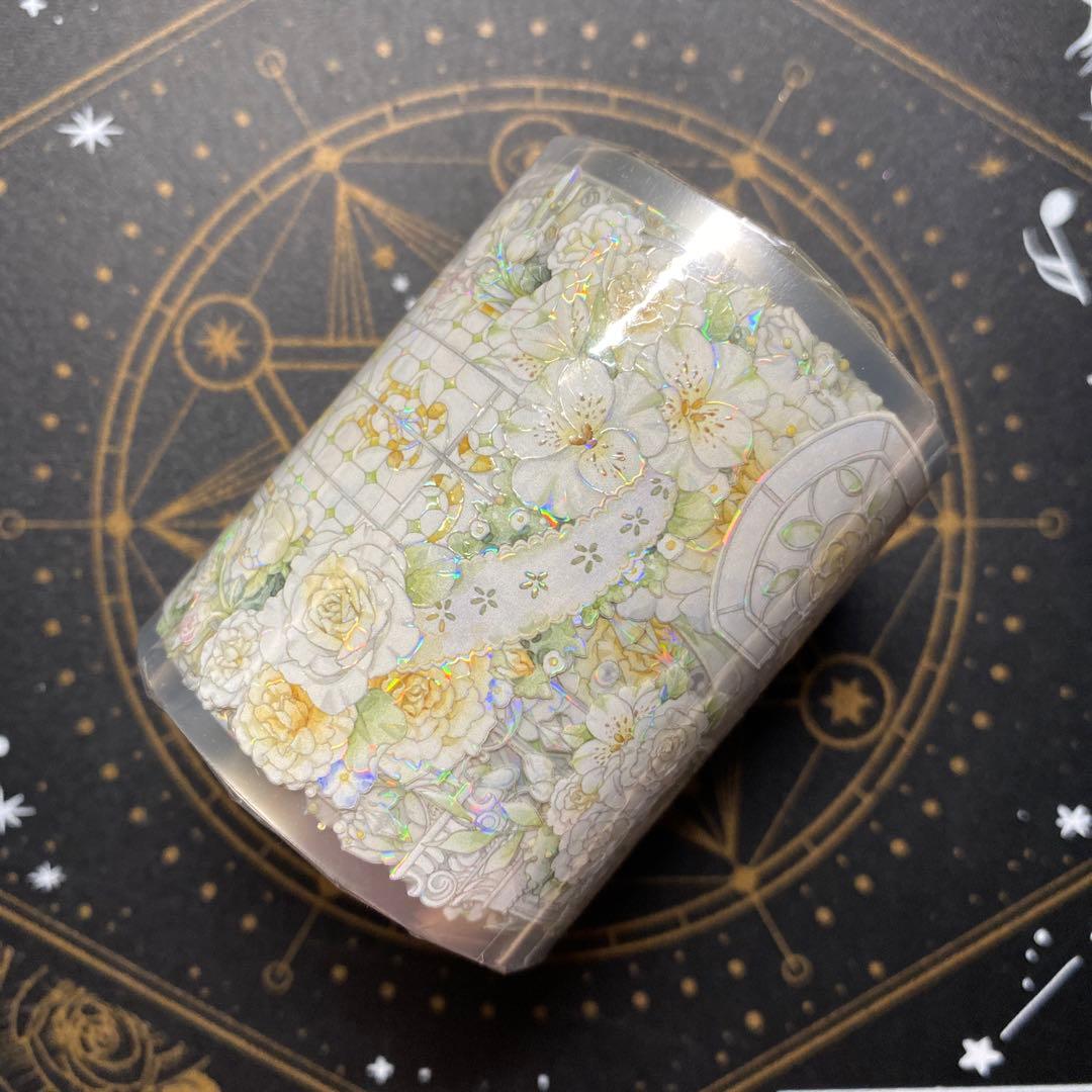 6684】海外マステ巻売り貝殻光マスキングテープ