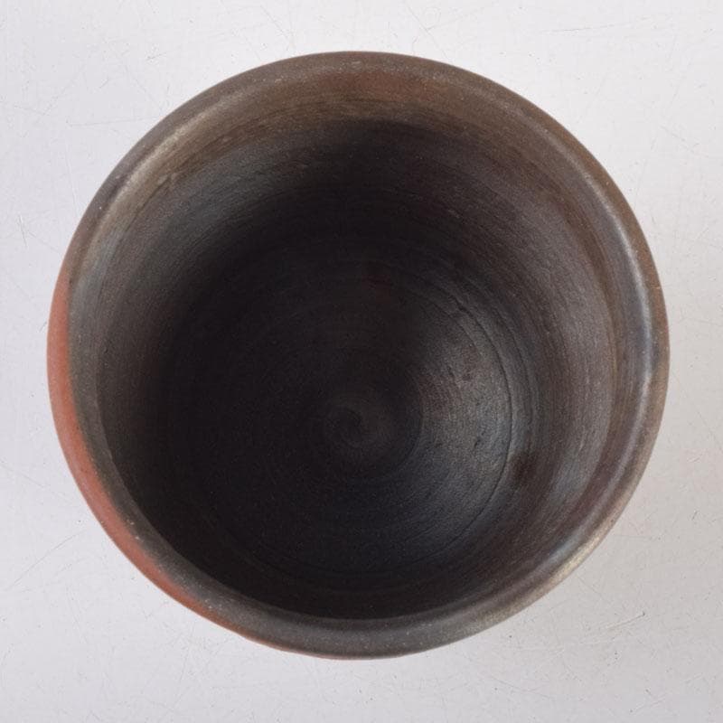 常滑焼 小西洋平作 窯変 ぐい呑 共布共箱 V 8657