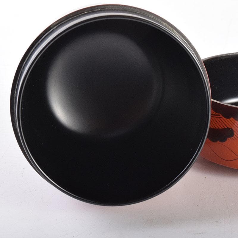 茶道具　山中塗　和田瑾斎造　玄々斎好　曙棗　共箱　V　6878