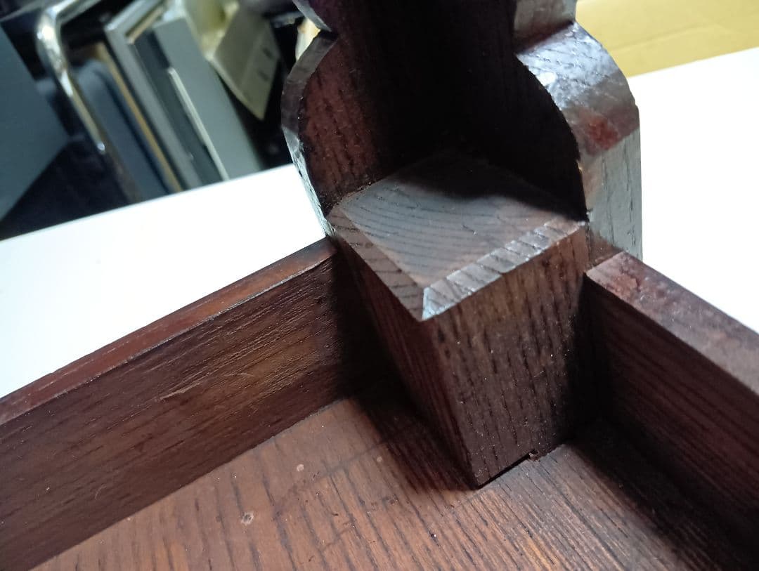 希少 明治期 欅 一枚板 組木細工 削り出し 文机 長尺机 錨脚 - メルカリ