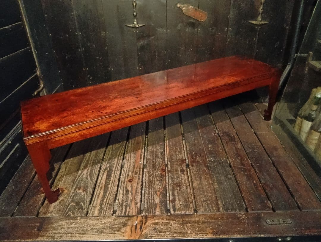 希少 明治期 欅 一枚板 組木細工 削り出し 文机 長尺机 錨脚 - メルカリ