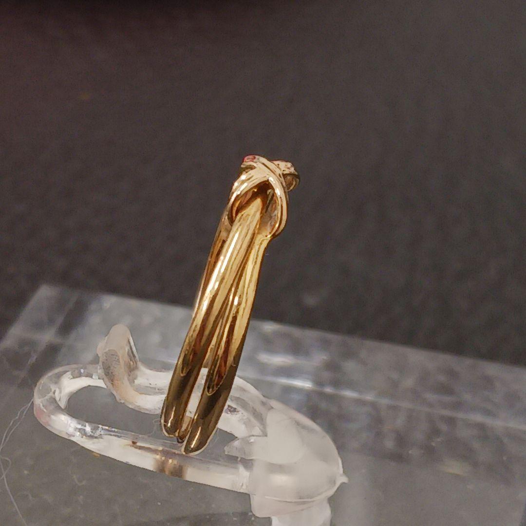 (C012013) K18 YG リング 指輪 4℃ ヨンドシー 約9-10号