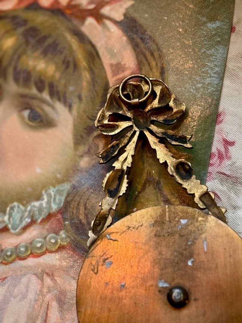 フランス アンティーク ＊鳥のモチーフ&リボンフレーム＊ 飾り 大理石