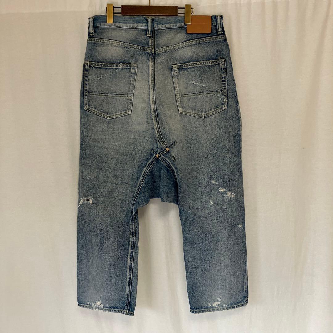 FUMITO GANRYU 5ポケットダメージサルエルデニム インディゴ2